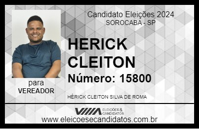 Candidato HERICK CLEITON 2024 - SOROCABA - Eleições