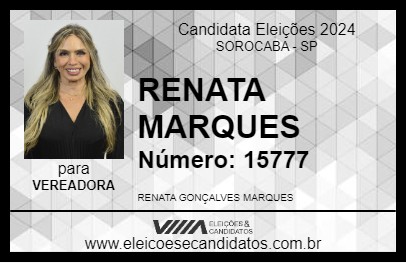 Candidato RENATA MARQUES 2024 - SOROCABA - Eleições