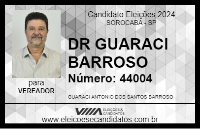 Candidato DR GUARACI BARROSO 2024 - SOROCABA - Eleições