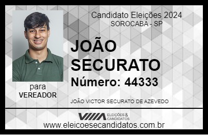 Candidato JOÃO SECURATO 2024 - SOROCABA - Eleições