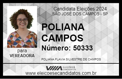 Candidato POLIANA CAMPOS 2024 - SÃO JOSÉ DOS CAMPOS - Eleições