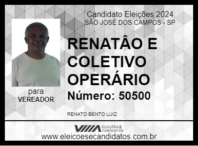 Candidato RENATÂO E COLETIVO OPERÁRIO 2024 - SÃO JOSÉ DOS CAMPOS - Eleições