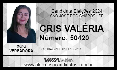 Candidato CRIS VALÉRIA 2024 - SÃO JOSÉ DOS CAMPOS - Eleições