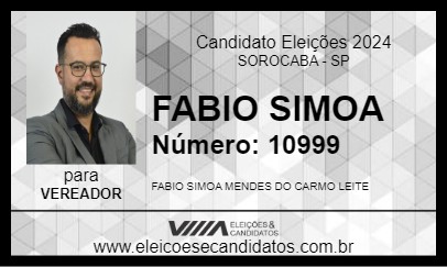 Candidato FABIO SIMOA 2024 - SOROCABA - Eleições