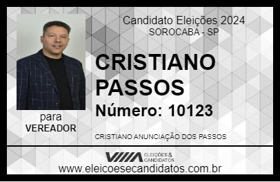 Candidato CRISTIANO PASSOS 2024 - SOROCABA - Eleições