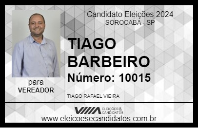 Candidato TIAGO BARBEIRO 2024 - SOROCABA - Eleições