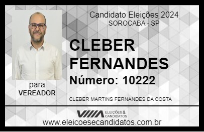 Candidato CLEBER FERNANDES 2024 - SOROCABA - Eleições