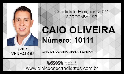 Candidato CAIO OLIVEIRA 2024 - SOROCABA - Eleições