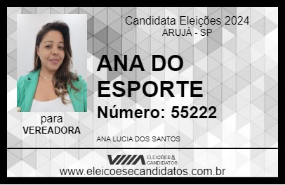 Candidato ANA DO ESPORTE 2024 - ARUJÁ - Eleições