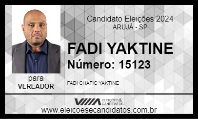 Candidato FADI YAKTINE 2024 - ARUJÁ - Eleições