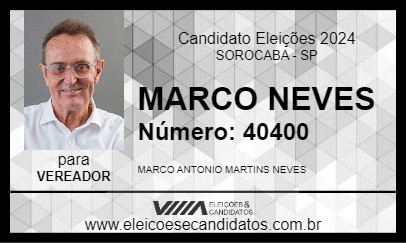 Candidato MARCO NEVES 2024 - SOROCABA - Eleições