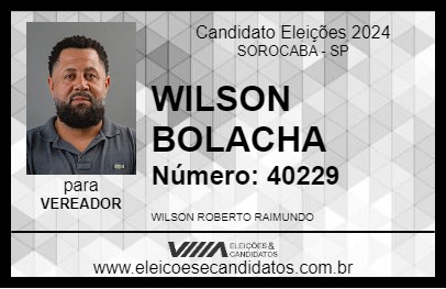 Candidato WILSON BOLACHA 2024 - SOROCABA - Eleições