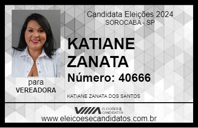 Candidato KATIANE ZANATA 2024 - SOROCABA - Eleições