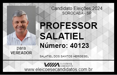 Candidato PROFESSOR SALATIEL 2024 - SOROCABA - Eleições