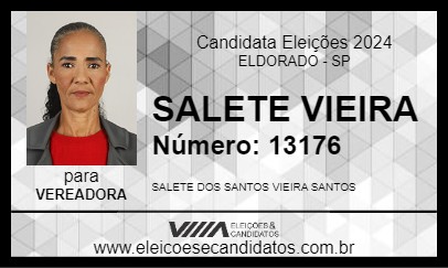 Candidato SALETE VIEIRA 2024 - ELDORADO - Eleições