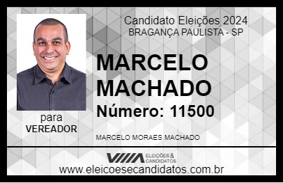 Candidato MARCELO MACHADO 2024 - BRAGANÇA PAULISTA - Eleições