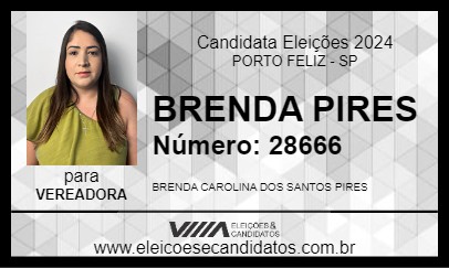 Candidato BRENDA PIRES 2024 - PORTO FELIZ - Eleições