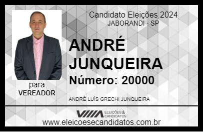 Candidato ANDRÉ JUNQUEIRA 2024 - JABORANDI - Eleições