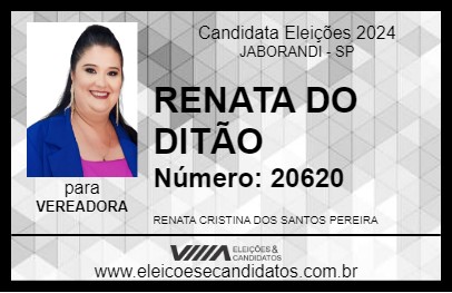 Candidato RENATA DO DITÃO 2024 - JABORANDI - Eleições