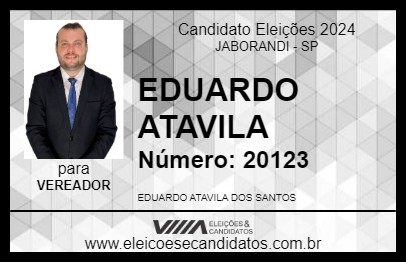 Candidato EDUARDO ATAVILA 2024 - JABORANDI - Eleições