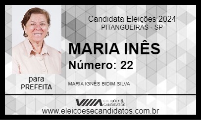 Candidato MARIA INÊS 2024 - PITANGUEIRAS - Eleições