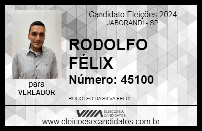 Candidato RODOLFO FÉLIX 2024 - JABORANDI - Eleições