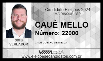 Candidato CAUÊ MELLO 2024 - MAIRINQUE - Eleições