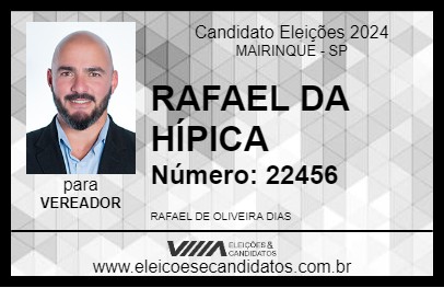 Candidato RAFAEL DA HÍPICA 2024 - MAIRINQUE - Eleições