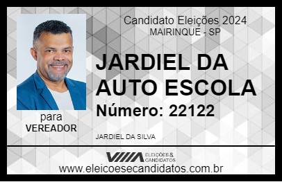 Candidato JARDIEL DA AUTO ESCOLA 2024 - MAIRINQUE - Eleições