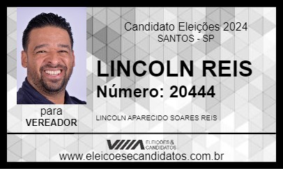 Candidato LINCOLN REIS 2024 - SANTOS - Eleições