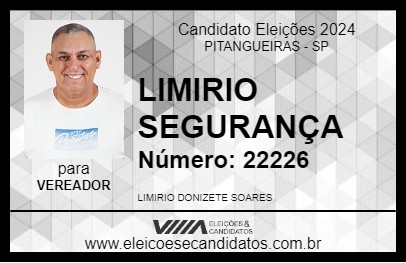 Candidato LIMIRIO SEGURANÇA 2024 - PITANGUEIRAS - Eleições