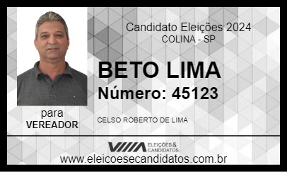 Candidato BETO LIMA 2024 - COLINA - Eleições