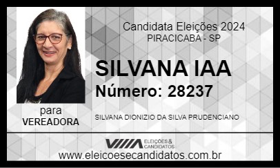 Candidato SILVANA IAA 2024 - PIRACICABA - Eleições