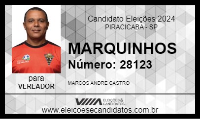 Candidato MARQUINHOS DO PANORAMA 2024 - PIRACICABA - Eleições