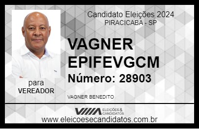 Candidato VAGNER GUARDA 2024 - PIRACICABA - Eleições