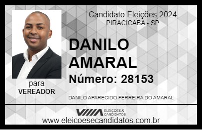 Candidato DANILO AMARAL 2024 - PIRACICABA - Eleições