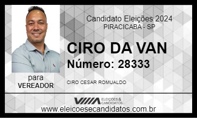 Candidato CIRO DA VAN 2024 - PIRACICABA - Eleições