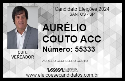 Candidato AURÉLIO COUTO ACC 2024 - SANTOS - Eleições