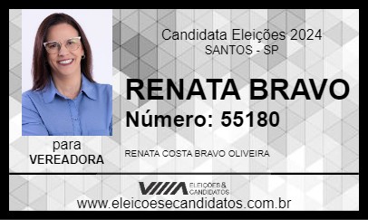 Candidato RENATA BRAVO 2024 - SANTOS - Eleições