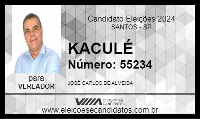 Candidato KACULÉ 2024 - SANTOS - Eleições