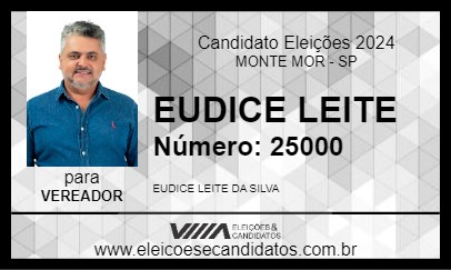 Candidato EUDICE LEITE 2024 - MONTE MOR - Eleições