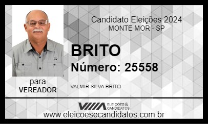 Candidato BRITO 2024 - MONTE MOR - Eleições