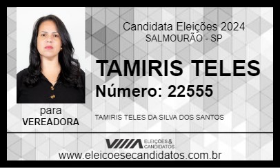 Candidato TAMIRIS TELES 2024 - SALMOURÃO - Eleições