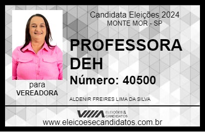 Candidato PROFESSORA DEH 2024 - MONTE MOR - Eleições