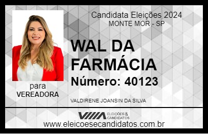 Candidato WAL DA FARMÁCIA 2024 - MONTE MOR - Eleições