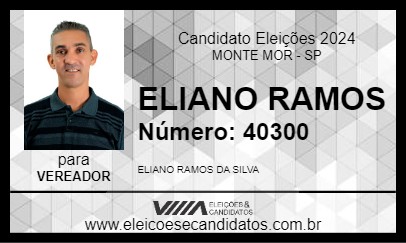 Candidato ELIANO RAMOS 2024 - MONTE MOR - Eleições