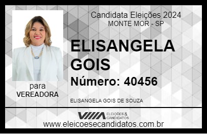 Candidato ELISANGELA GOIS 2024 - MONTE MOR - Eleições