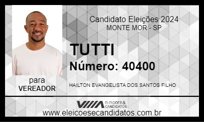 Candidato TUTI 2024 - MONTE MOR - Eleições