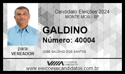 Candidato GALDINO 2024 - MONTE MOR - Eleições