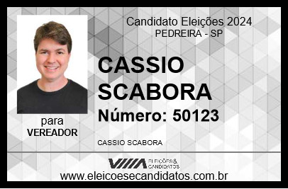 Candidato CASSIO SCABORA 2024 - PEDREIRA - Eleições